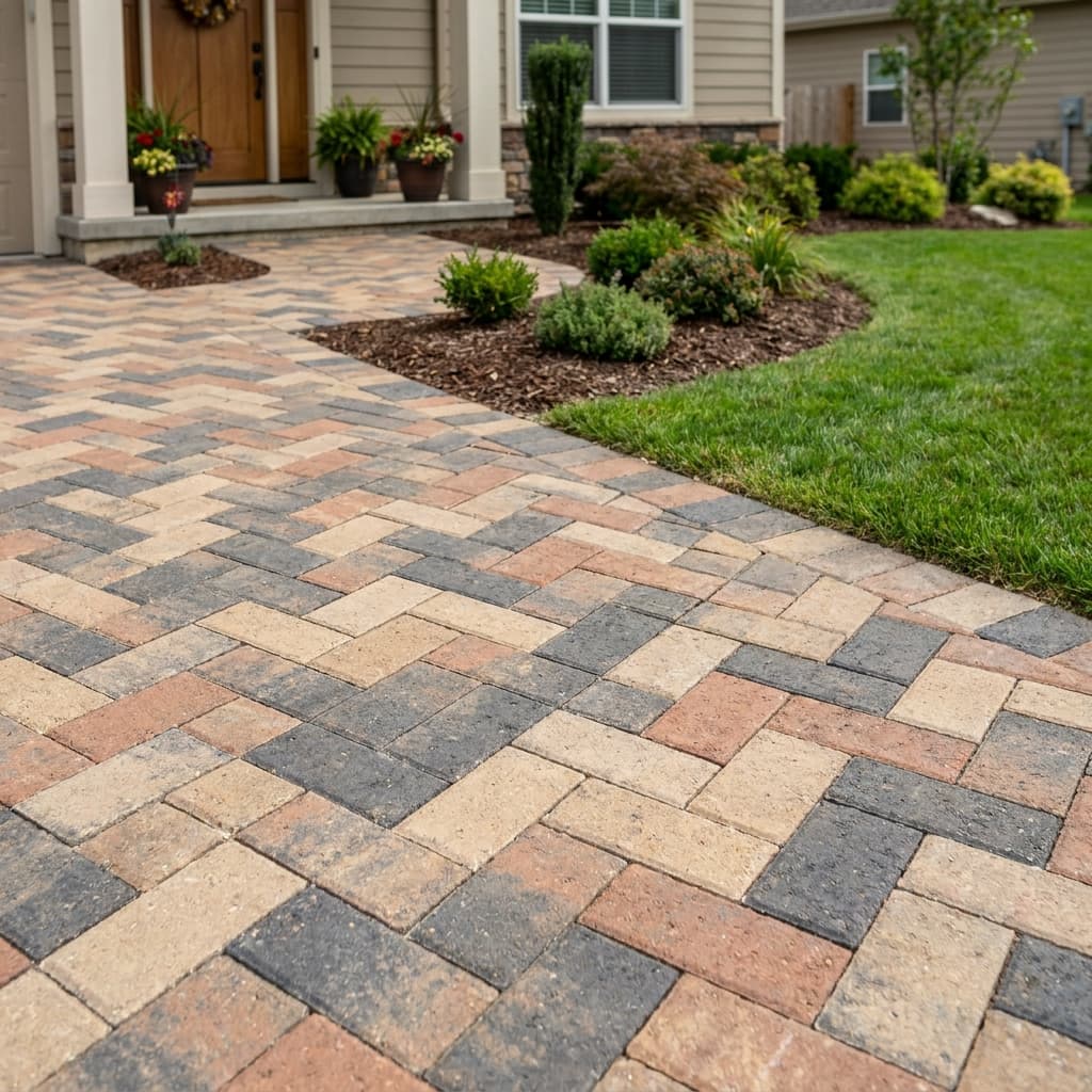 Installation de pavé uni